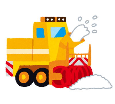排雪作業のイラスト