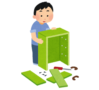 家具組み立てのイラスト