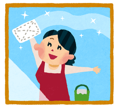 窓清掃のイラスト