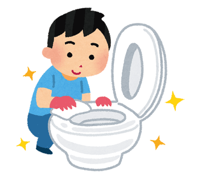 トイレ清掃のイラスト